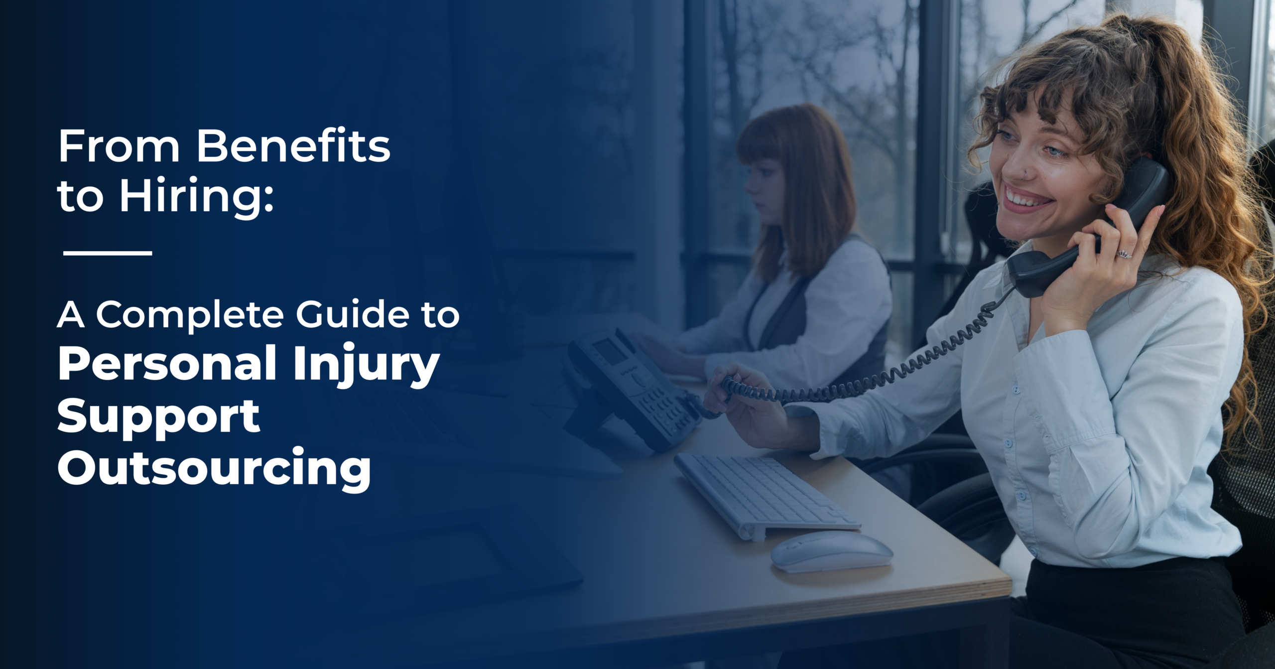 Support agent handling personal injury client call