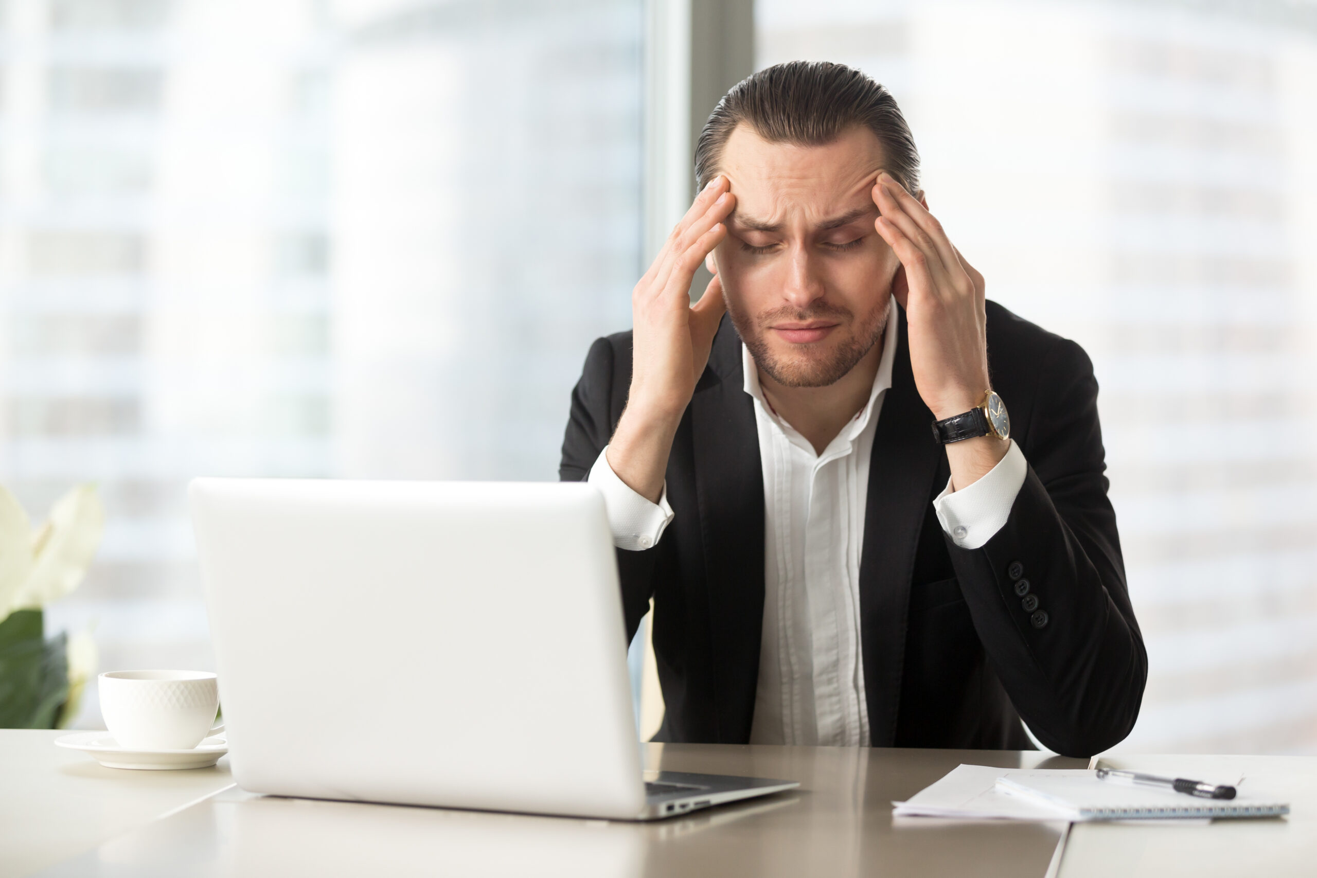 stressful businessman