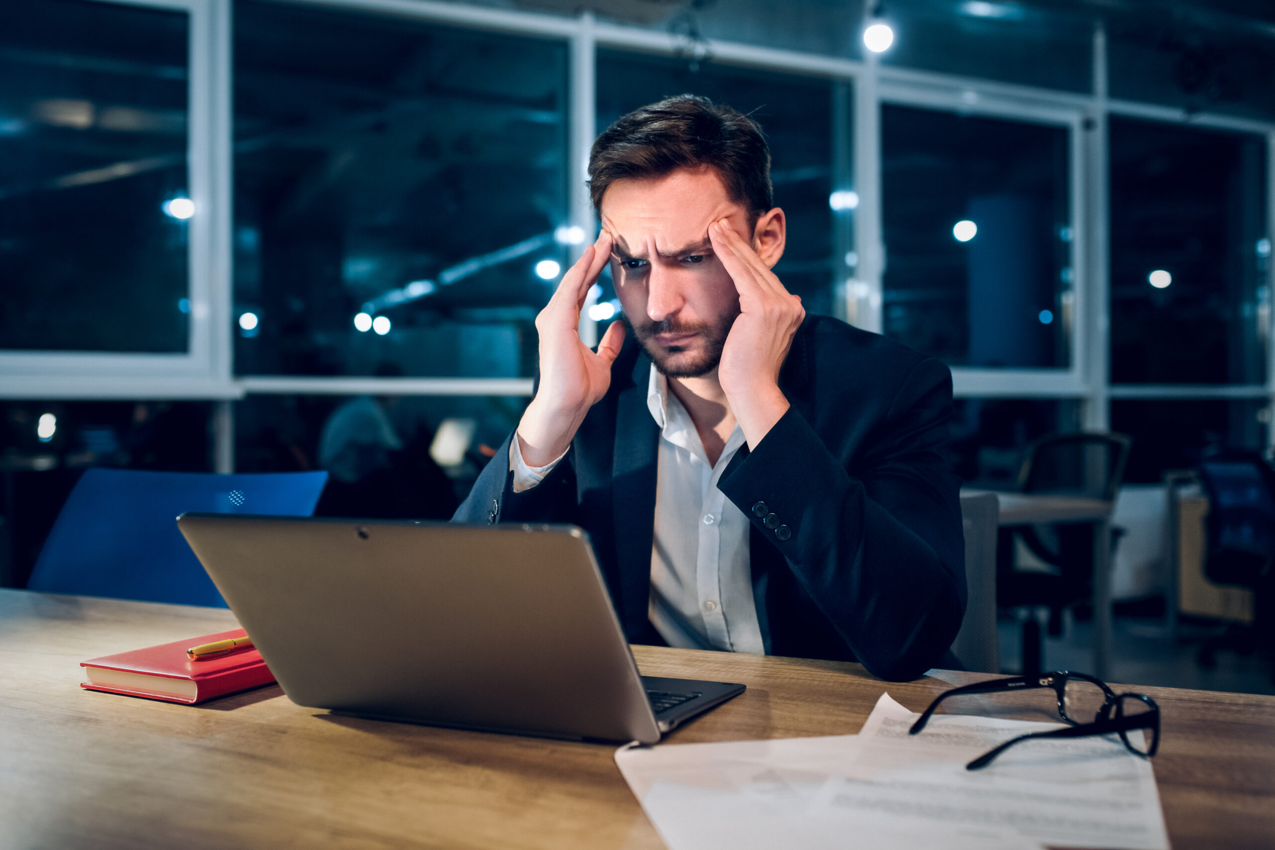 stressful businessman